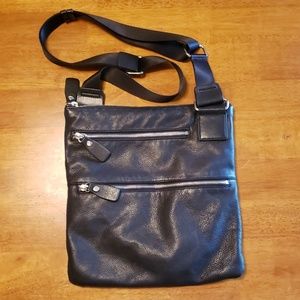 Margot Black Leather Cross Body Purse